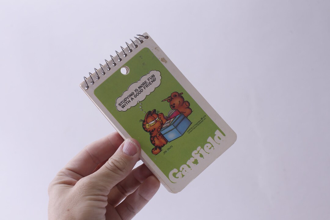 Garfield Notes Garfield, Notepad, Studying is More Fun With A Good Friend, Spiral ...
