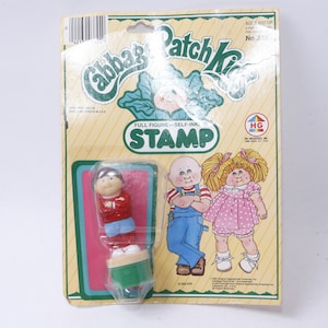 Cabbage Patch Kids, figurine complète, garçon debout, n° 382, 1984, auto-encreur, tampon à message, caoutchouc, tampon, vintage, fabrication de cartes, ~ 19-08-M