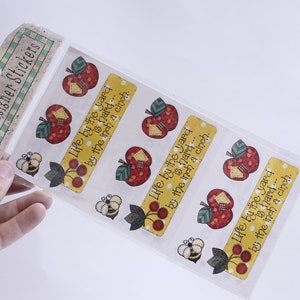 Life By The Yard Stickers, Apple, Bees, Cute, Scrapbooking, Vintage WH-011 150