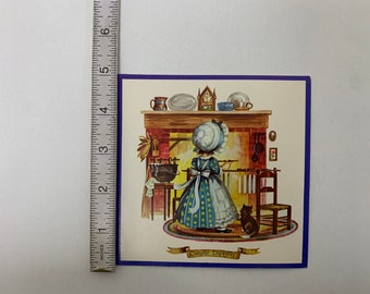 Años 70, Inmersión de velas, Dama, Tarjeta de felicitación, Escritos, Artesanía, Álbum de recortes, Hobby, Papel, Papelería, Vintage, ~EB-43859 356