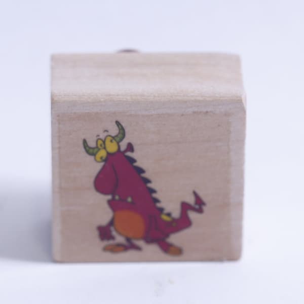 Funny Dragon, Monster, Message Stamp, Wooden, Rubber, Card Making, Scrapbooking, Craft, ~ 231018-WH 582