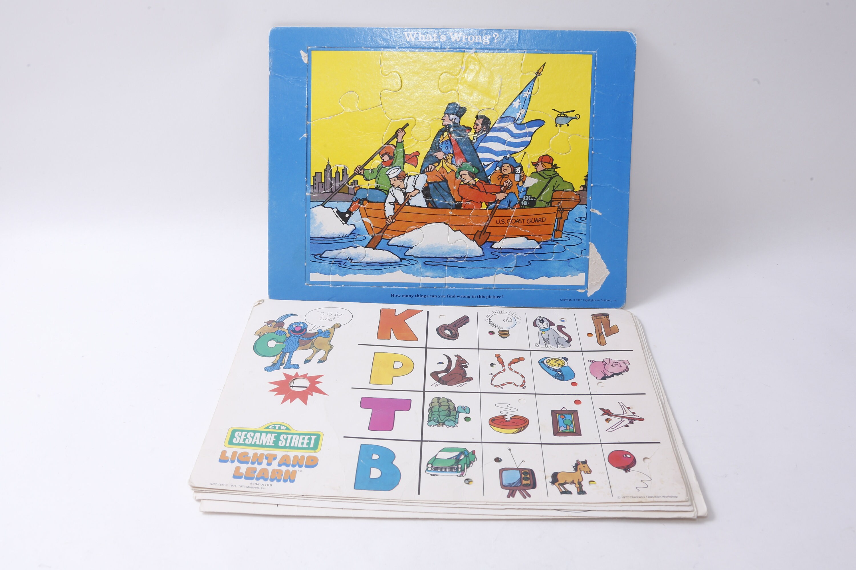 Sesame Street, Light And Learn, Muppets,  What's Wrong, Cards, Game, Stationery, Vintage, ~20-01-294