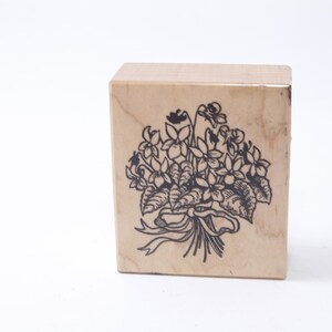 Fleurs, Bouquet, Bois, Caoutchouc, Timbre message, 2.5 », Fabrication de cartes, Artisanat pour enfants, Passe-temps, Papeterie, vintage, ~M-11-08