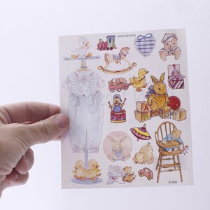 Baby Toys and Cute Animals, Stickers Sheet, NRN Design, Children, Card Making, Scrapbooking, ~ 240824-GS 1079
