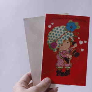 Sem uso, Cartão de Dia dos Namorados, Amigo Secreto, Anos 70, Para, Cromado, Cartão de Saudação, Dobrável, Papel, Artesanal, Memorabilia, Artístico, Vintage 250212-WH 137