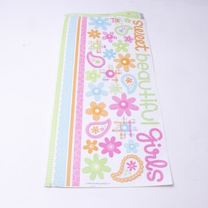 Ragazze, Sguardo torvo, Dolce, Bellissimo, Linee di texture, Foglio di adesivi, Design Doodlebug, Artigianato, Hobby, Creazione di cartoline, ~ 20-35-1253