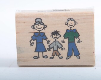 Familie, Cute, Single Stamp, Vintage, Moeder, Vader, Zoon, Jongen, Kaart maken, Scarpbooking, Westwater, Trena Hedahl ~ 20-01-133