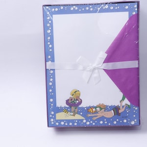 Whiting's, cartas contemporâneas, 30 folhas, cartões, 20 envelopes, papelaria, crianças no mar, correio tradicional, cartões vintage, ~ 20-01-82 AA