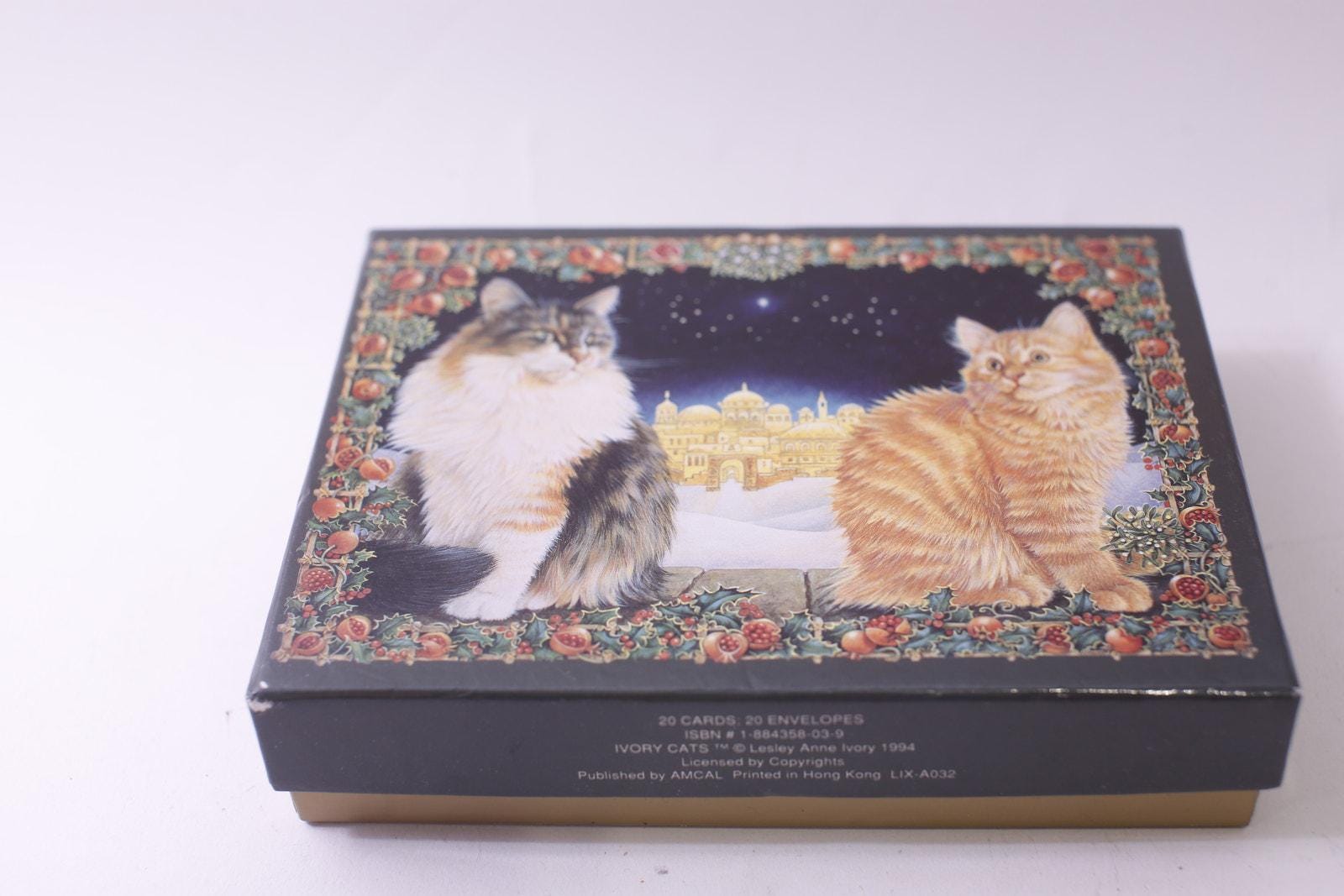 Ivory Cats, Cards, Envelopes, Vintage, Lesley Anne Ivory, 1994