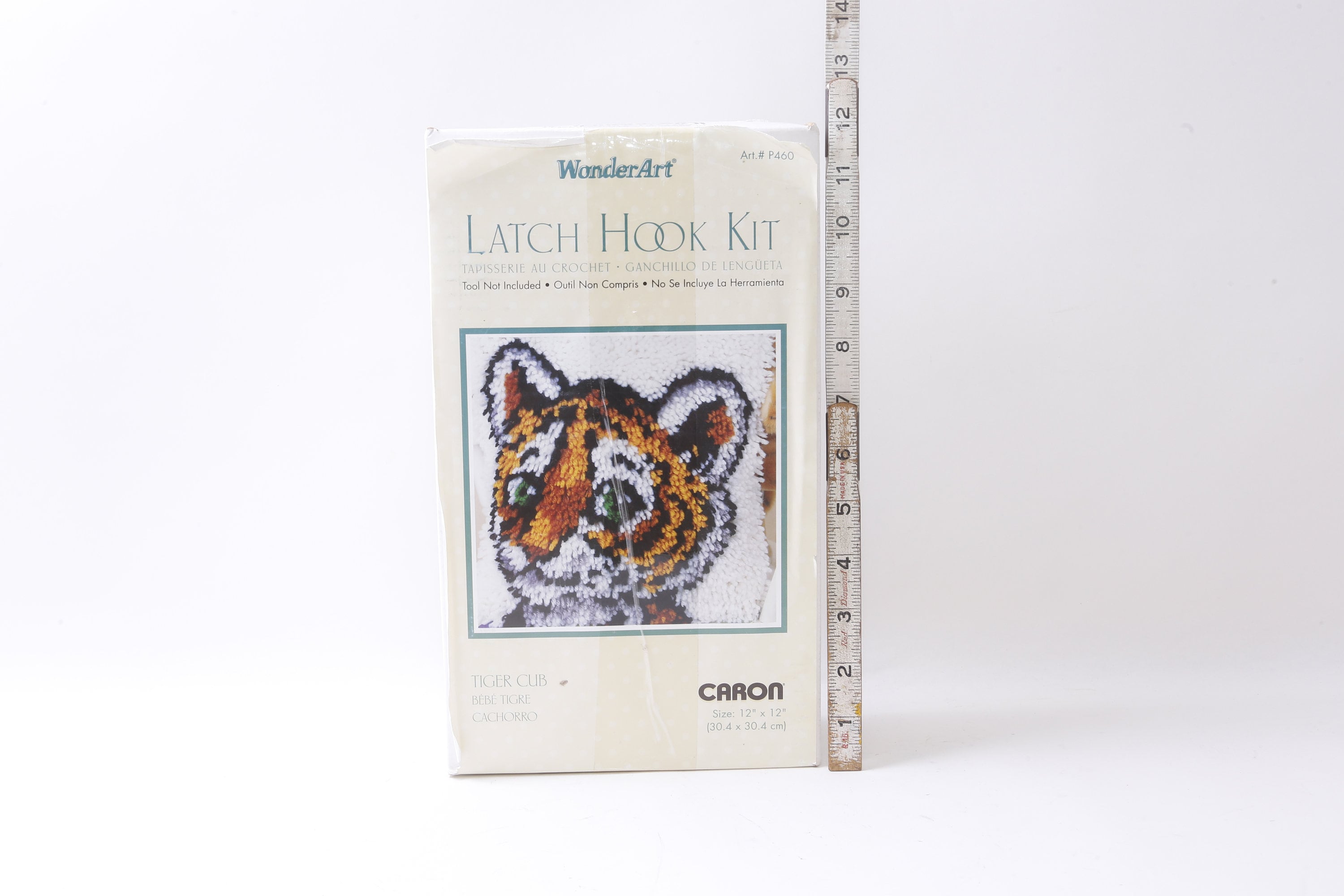 Latch Hook Kit, Wonder Art, Caron, Tiger, Animal, Cute, Kids Craft