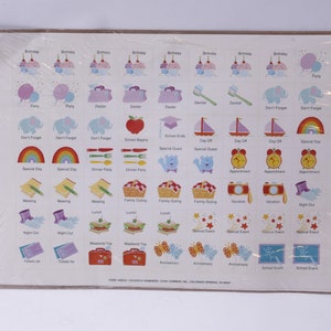 Rappel de calendrier, Anniversaire, Médecin, Jour de congé, Réunion, Déjeuner, Feuille d’autocollants, 1991, Actuel, Artisanat, Décor, Fabrication de cartes, vintage, ~ 20-01-1100