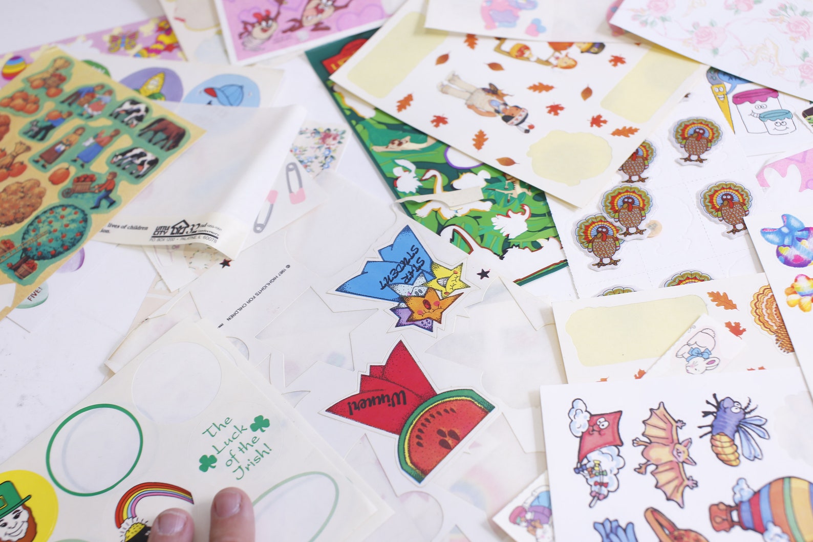 Lot of Partial Sticker Sheets Including Lisa Frank, Holidays, Flowers ...