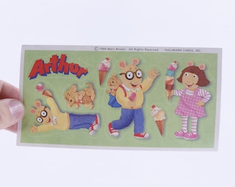 Arthur, Sticker Sheet, Marc Brown, Hallmark Cards, 1999, Pictures, Book Characters, Children, Vintage, Collection ~ 20-14-472
