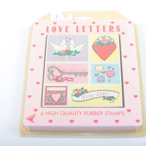 Dakin, Love Birds, Love Letters, True Love, Je T'aime, Herzen, Valentinstag, Vintage, Stempelset, Karten, Scrapbooking ~ 20-29-1012