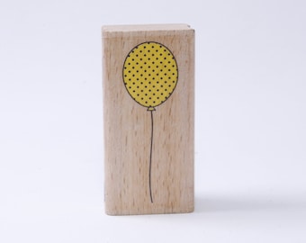 Globo de fiesta, Punteado, Vacaciones, Saludos, Textura, Sello de mensaje, Madera, Goma, Sello, Vintage, Fabricación de tarjetas, ~ 20-11-368