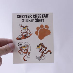 Chester Cheetah, Sticker Sheet, Snack Mascot, Cartoon Character, Frito-Lay&#39;s Cheetos, Creative Crafts, ~ 240912-WH 1219