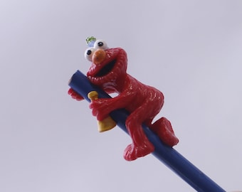Applause, Pencil with Elmo Topper, Sesame Street, Writing, School, Stationery, Creative, Kids, Fun, ~ 240327-WH 881