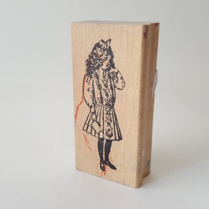 Alicia en el País de las Maravillas, Chica Victoriana, Niña Llorando, Chica Triste - Sello Vintage - Fabricación de Tarjetas ~ 20-01-552