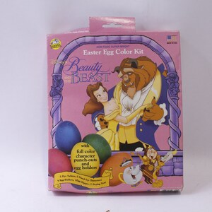 Beauty And The Beast, Easter Egg Color Kit, Disney, Sun Hill, Character Punch-Outs, Egg Holders, Craft Kit, ~ 240510-WH 929