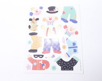 Clown, Hallmark Cards, Cards, Colorful, Different Costume, Puppy, Stationery,~20-01-345