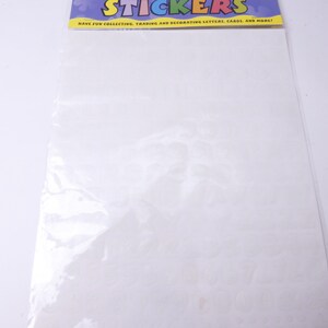 Weiße Buchstaben, Zahlen, Alphabet, ABC, SEALED, 372 Sticker, Dekorativ, Stickerbogen, Basteln, Hobby, Kartenherstellung, Vintage, ~ 20-35-1253