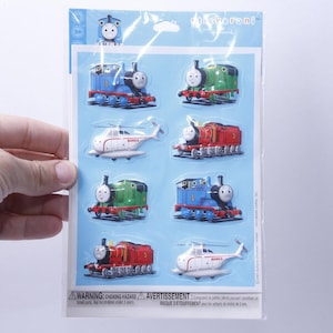 Thomas y sus amigos, Hoja de pegatinas, Personajes de dibujos animados, Stickeroni, Guillane, 2005, Imágenes, Niños, Vintage, Colección ~ 59