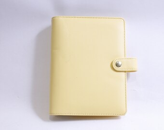 Light Yellow, Day Planner, Binder, Card Pockets, Button Lock, Desk, Office, School, Supply, Time Management, Organization, ~ 230624-GS 17