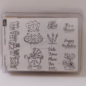 Baby shower, anniversaire, poussette, cadeaux, fête, jeu de tampons, bois, caoutchouc, tampons à message, vintage, fabrication de cartes, ~ MISC-052 203