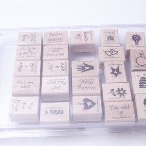Stampin Up, Sweet Messages, vintage, Stamp Set, Star, Flower,In a box, Card Making, Scrapbooking 2002 ~ Sir Stampinton ~ 20-01-388