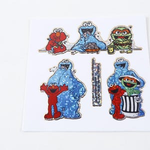 Ulica Sezamkowa Elmo Ciasteczkowy Potwór 1998 Pojedynczy Arkusz Naklejek Muppety Holograficzne Naklejki Vintage Cartoon Film Dzieci Kodak Olympic ~ 20-01-18