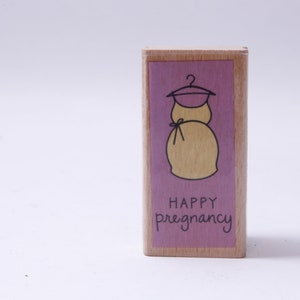 Feliz Embarazo, Vestido, Maternidad, Deseos, Bebé, - Sello de Mensaje - Madera, Caucho, Sello - Vintage - Fabricación de Tarjetas ~ 20-30-1051