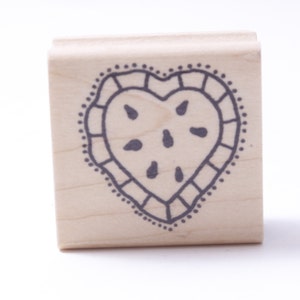 Cœur, Pointillé, Oreiller, Amour, Amitié, Saint-Valentin, Timbre message, Bois, Caoutchouc, Tampon, vintage, Fabrication de cartes, ~ M-01-02