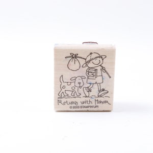 Keer terug met eer, LDS Mission Bible, Jongen, Hond, Stempel, Boodschap Stempel, Rubber Stempel, Stampin Up, Vintage, Card Making, ~ 20-17-578