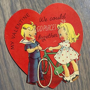 Saint Valentin, Garçon, Fille, Vélo, Aller ensemble, En forme, Artisanat, Scrapbooking, Passe-temps, Papier, Papeterie, vintage, ÉCRIT, ~ 20-29-1029