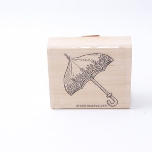 Vintage paraplu, enkele stempel, stempelobject, houten stempel, rubberen stempel, kaart maken, ambacht, collectible ~ 220927-DIP 615