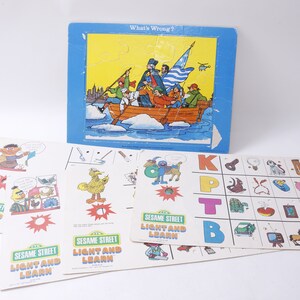 Sesame Street, Light and Learn, Muppets, What's Wrong, Cards, Game ...