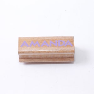 Amanda, Name Stamp, Word Stamp, 2.5", Rubber Stamp, Wooden, Single Stamp, Vintage, Card Making, Craft, Stationery, Collectible,~20-10-331