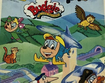 Budgie the Helecopter Single Sticker Sheet 1996 Sticker Collecting Hallmark Craft- 20-01-27