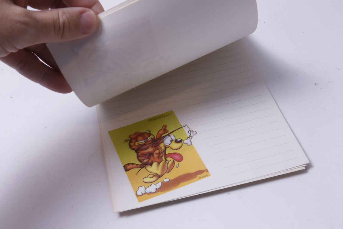 Garfield Notes Garfield, Odie, Writing Tablet, Decorated Sheets, Notes, Mead ...