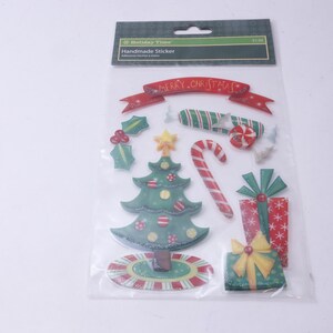 Vakantietijd, Kerstmis, Snoep, Cadeaus, Kerstboom, Winter, Handgemaakt, Stickervel, Ambacht, Hobby, Kaarten maken, Vintage ~ 20-01-500