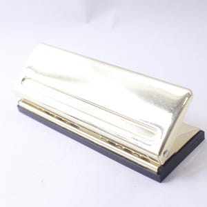Day Planner Paper, Golden Elegant Paper Punch, Classic Design, 6 Holes, Disc Bound, Office, School, Crafting, , ~ 240906-WH 1177