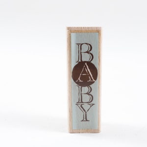 Bebé, Signo, Vertical, Sello, Sello de goma de madera, Sello de goma, Stampin Up, Vintage, Fabricación de tarjetas, ~ 20-01-102