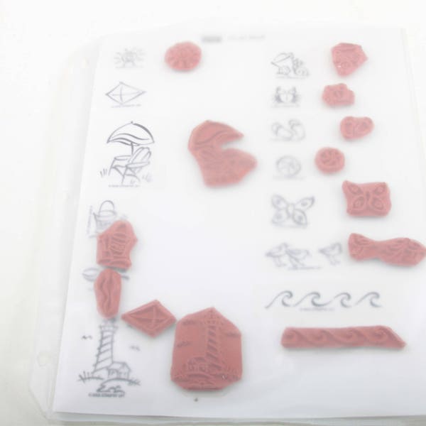 Stampin Up, On the Beach, Rubber, Stamp Set, Sun, Sea, Waves, Lighthouse, Flip flops, Bucket, Ball, Butterfly ~ 20-01-921
