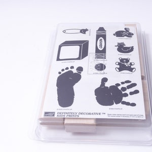 Définitivement décoratifs pour enfants Imprimés, Pied, Main, Jouets, Crayon, Boule, - Jeu de timbres, Bois, Caoutchouc, Timbres de message - Fabrication de cartes ~ 20-29-1009