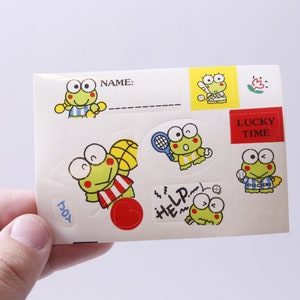Sanrio, Keroppi, Frosch, Stickerbogen, Sport, Baseball, Tennis, Basketball, Joy, Zeichentrickfiguren, Kartenherstellung, Vintage, ~ 20-29-1018