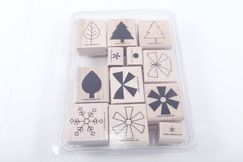 Two-step Shapes and Shadows Stampin up 2004 - Stamp Set Wooden Rubber ...
