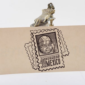 Stamps Unos Timbres - Spanish Flash Card Sepia Aged Vintage Sight Word Pictures Home Decor Flashcard Cardstock ~ 20-01-198