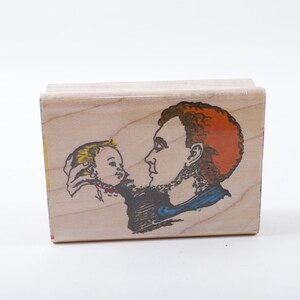 Padre, Bebé, Familia, Nacimiento, Sello, Sello de Mensaje, Sello de Goma, Estampado, Vintage, Fabricación de Tarjetas, ~ 20-19-657