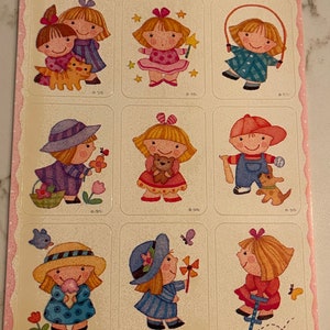 Niños, Niñas, Niños, Actividades, Juegos, Flores, Mascotas, Pájaros, Mariposa, Hoja de Pegatinas, GGI, Artesanía, Decoración, Fabricación de Tarjetas Vintage ~ 20-01-936