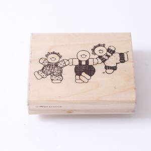 Niños, Jugar, Diversión, Niños, Caminar, DOTS, Madera, Goma, Sello De Mensaje, Fabricación De Tarjetas, Manualidades Para Niños, Pasatiempo, Papelería, Vintage, ~20-17-577